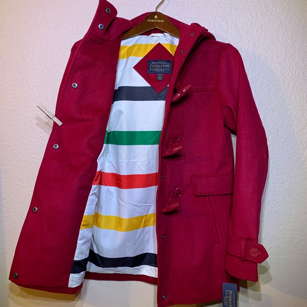 Pendleton Toggle Tassle Wool Trench Peacoat Jacket 49ers